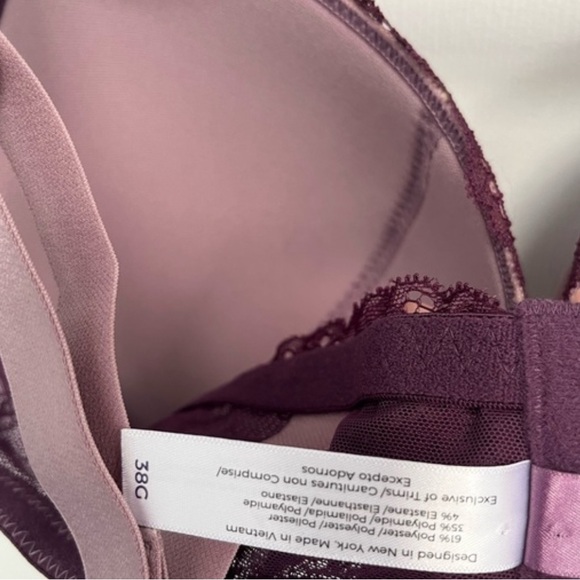 ADORE ME Lace Trim Underwire Bra Style BR-11423-DEM Purple 38G 4D - Picture 9 of 9